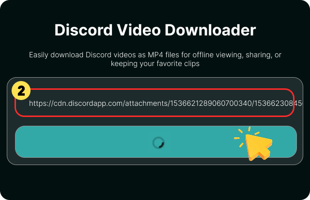 Incolla l'URL nel FliFlik Discord Downloader