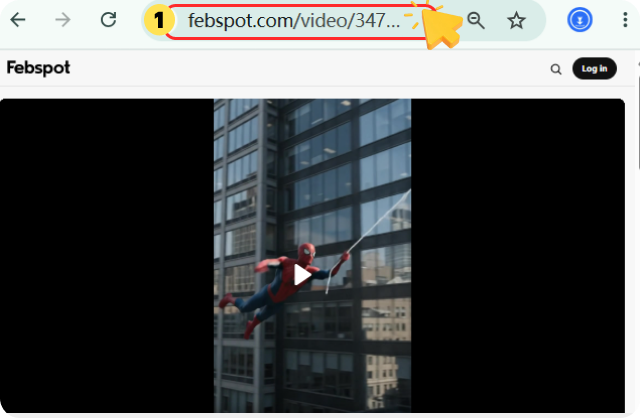 Copy the Febspot Video Link