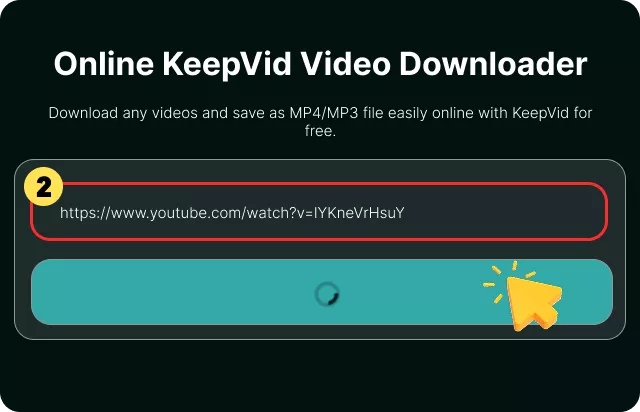 Paste the Link into the KeepVid Downloader