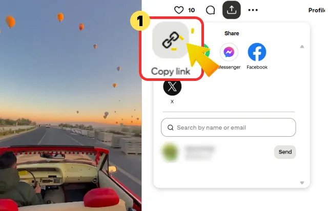 Copy the Pinterest Video Link