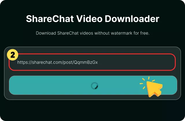Paste the ShareChat URL