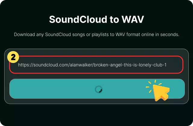 Paste the SoundCloud URL