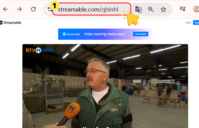 Copiez le lien de la vidéo Streamable