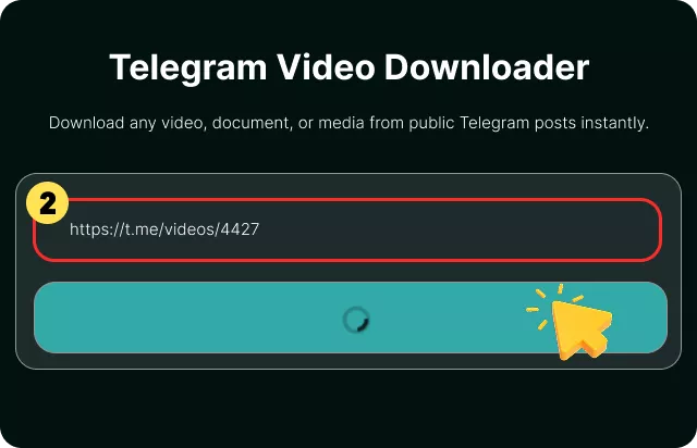 Paste the Telegram URL