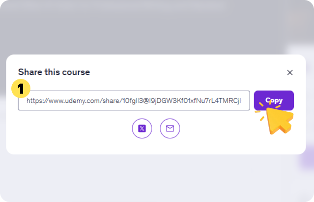 Copiar o link do curso Udemy